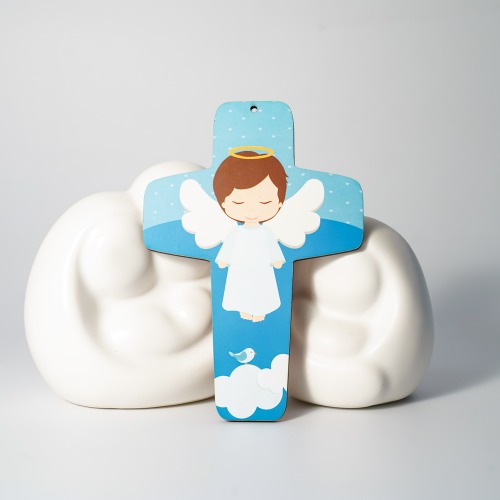 이태리 첫영성체 평화의 천사 십자가 - 파랑 (걸이용)